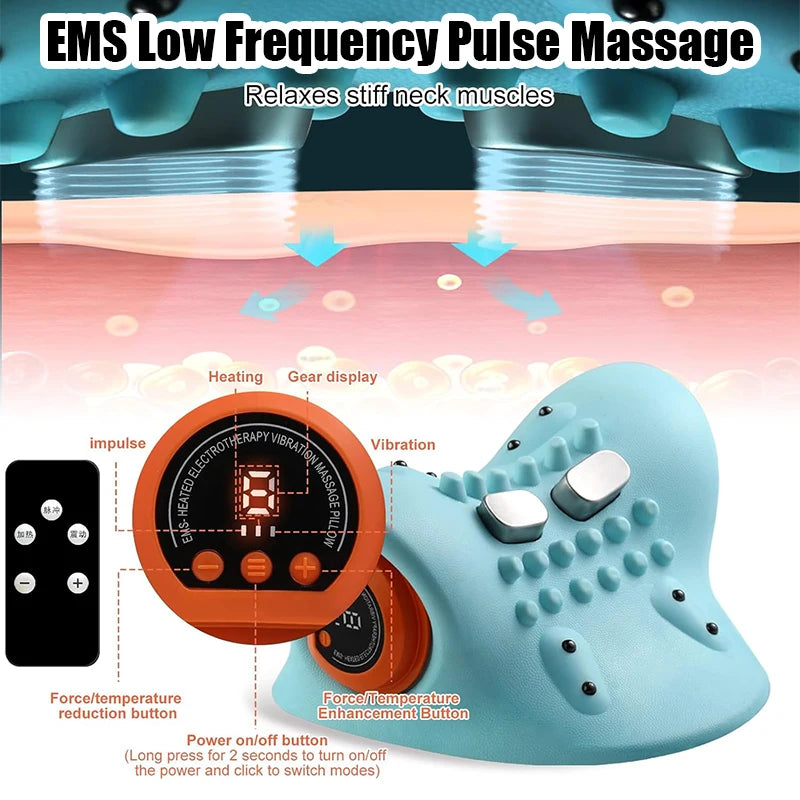 Electric Cervical Neck Stretcher Massage Pillow