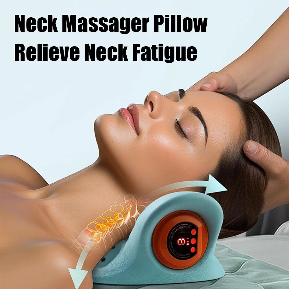 Electric Cervical Neck Stretcher Massage Pillow