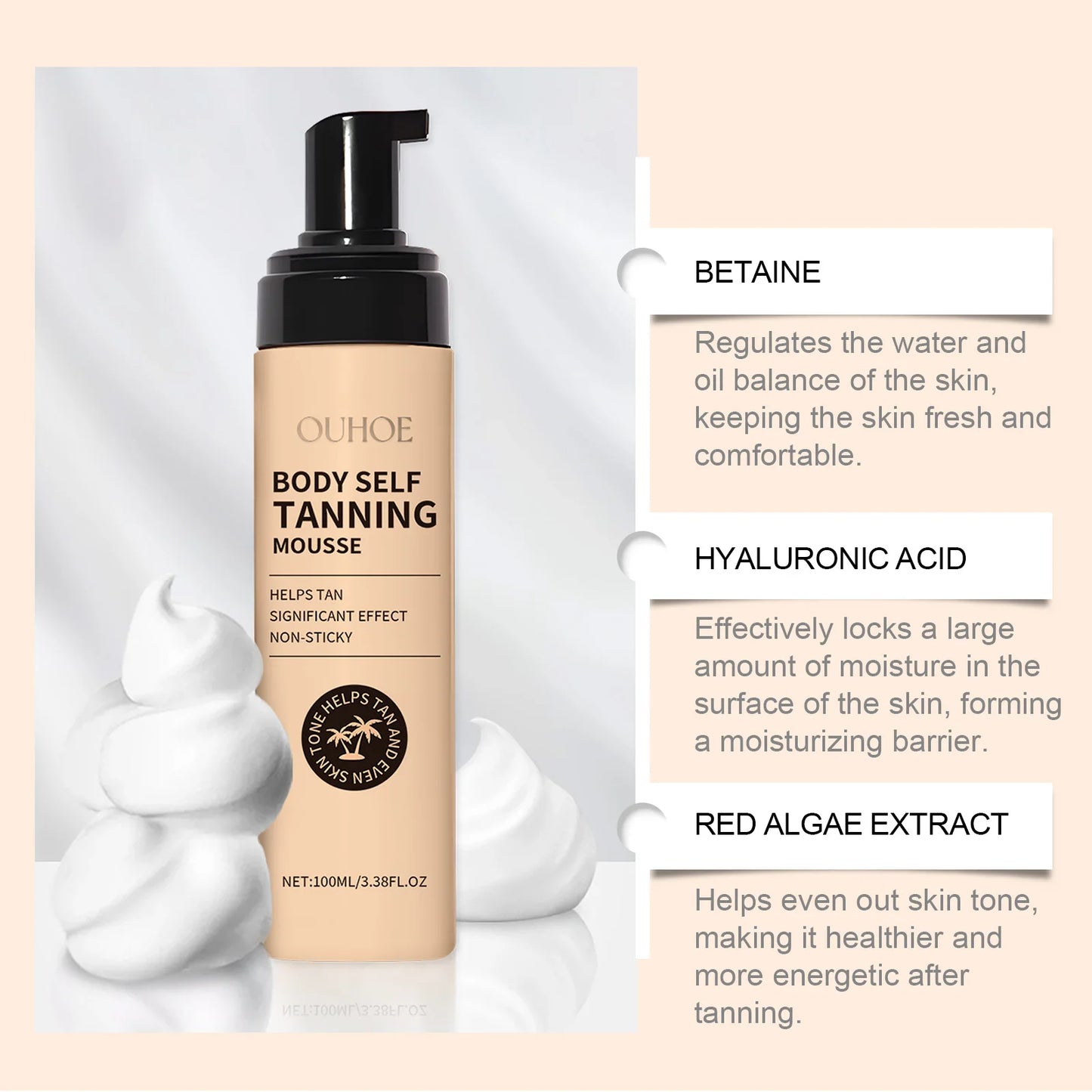 Body Self Tanning Mousse Tan Bronze