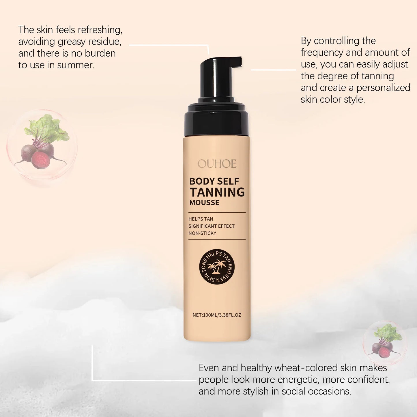 Body Self Tanning Mousse Tan Bronze