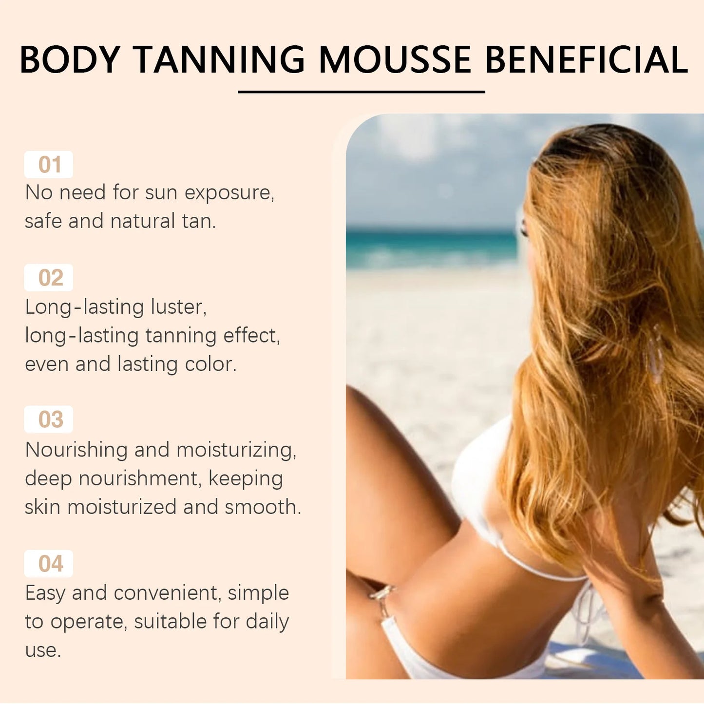 Body Self Tanning Mousse Tan Bronze