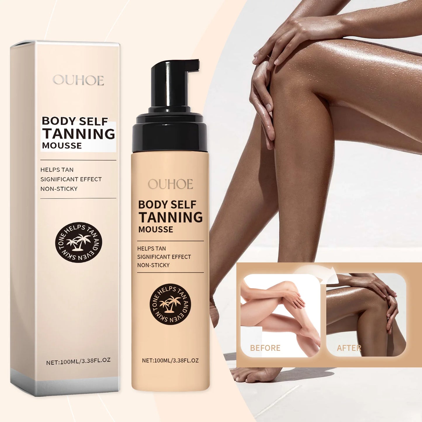 Body Self Tanning Mousse Tan Bronze