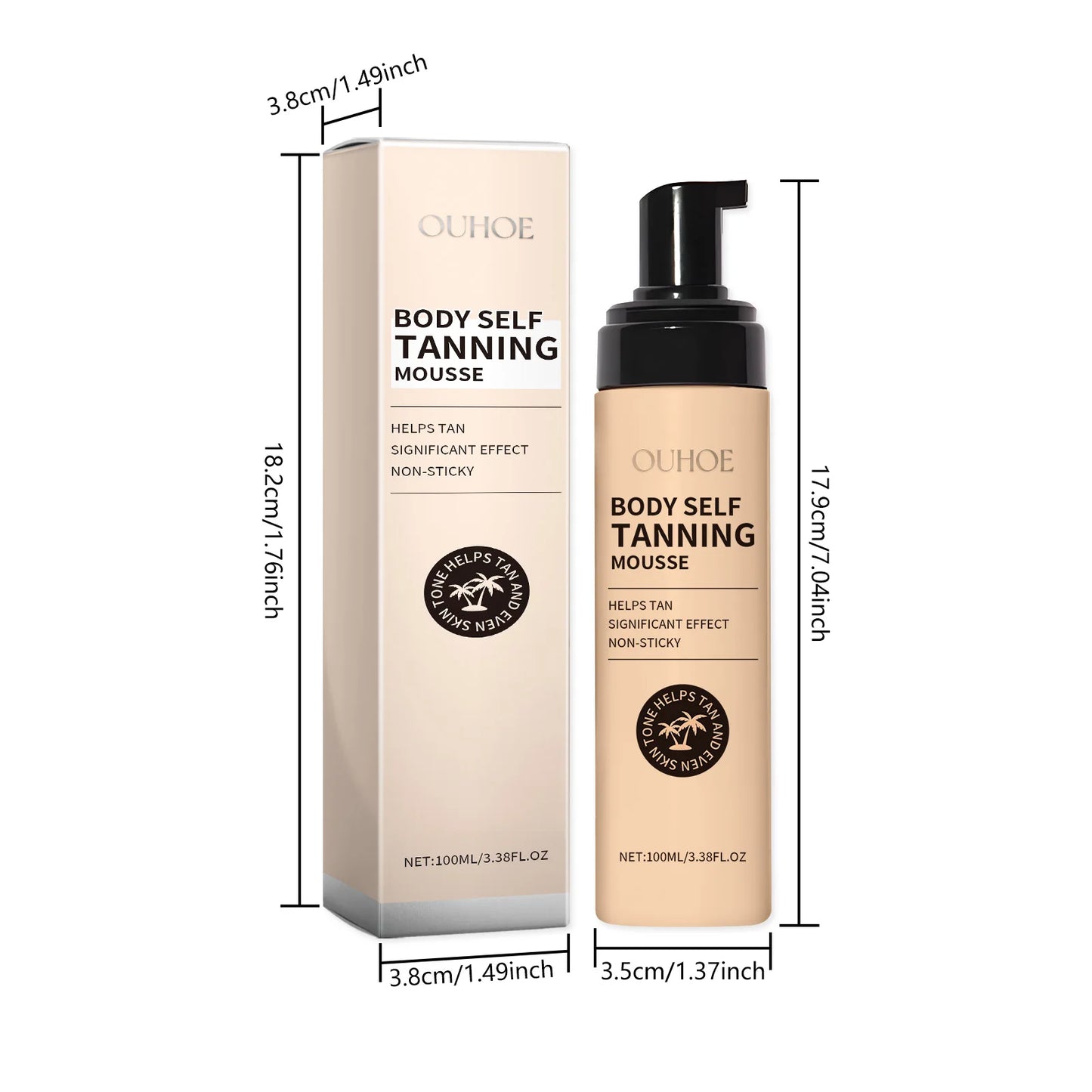 Body Self Tanning Mousse Tan Bronze
