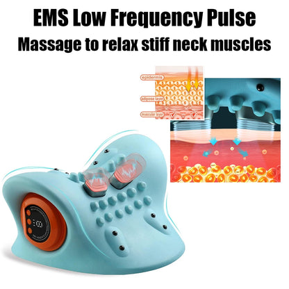 Electric Cervical Neck Stretcher Massage Pillow