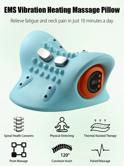 Electric Cervical Neck Stretcher Massage Pillow