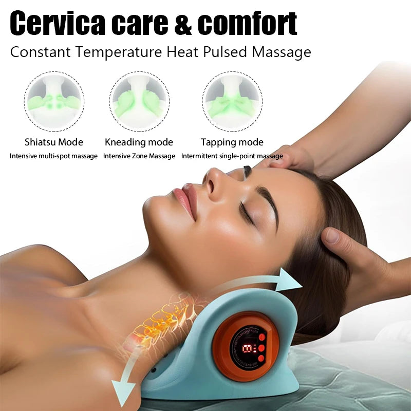Electric Cervical Neck Stretcher Massage Pillow