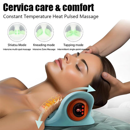 Electric Cervical Neck Stretcher Massage Pillow