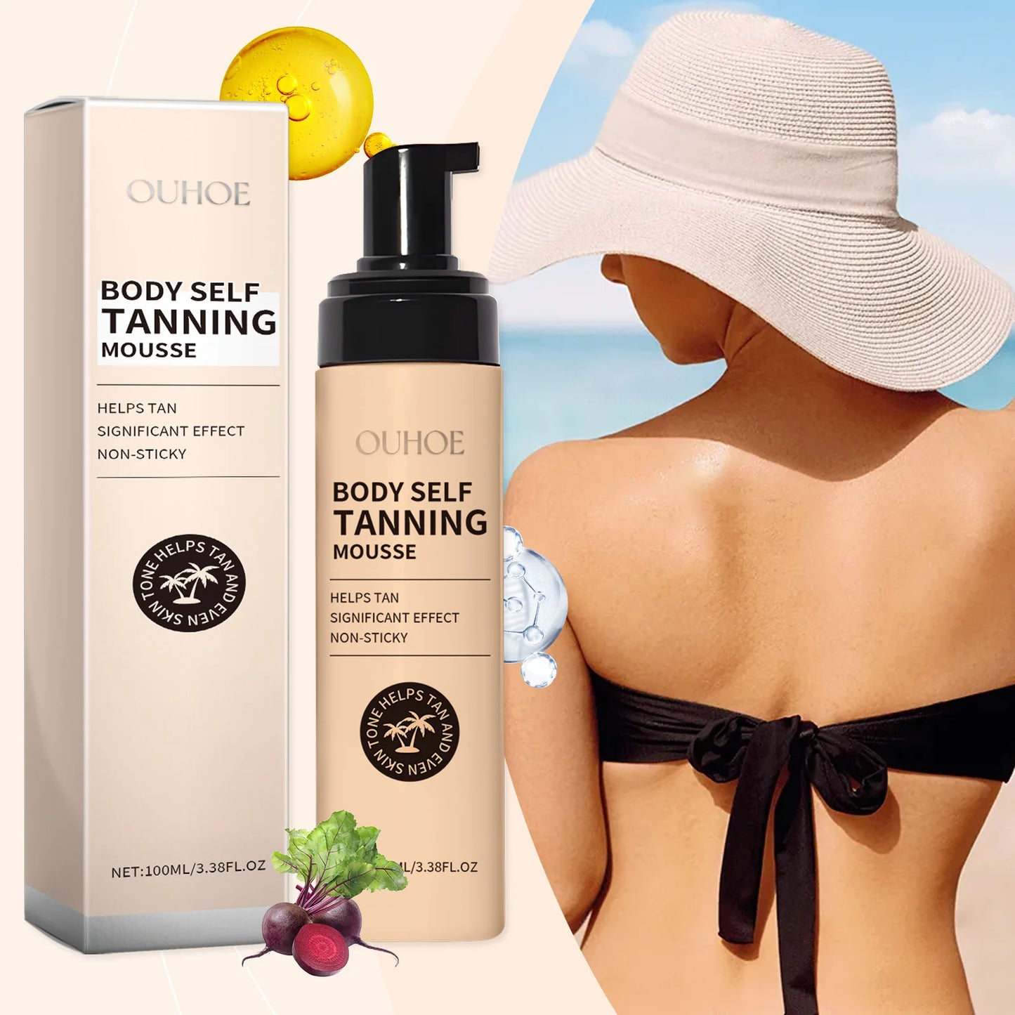 Body Self Tanning Mousse Tan Bronze
