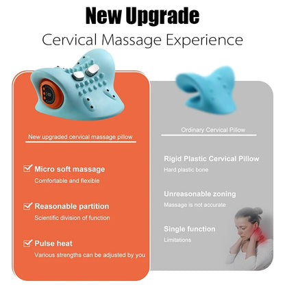 Electric Cervical Neck Stretcher Massage Pillow